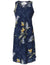 Sleeveless Hawaiian Dress Bamboo Paradise Navy