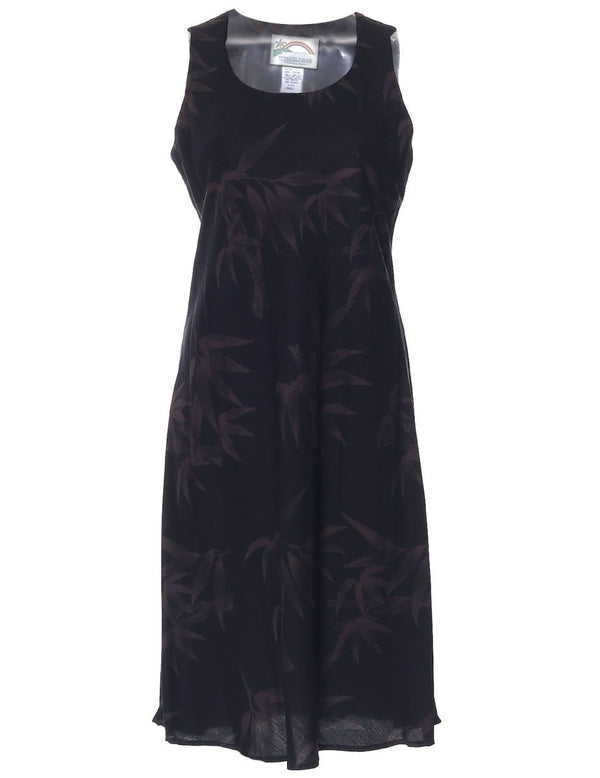 Sleeveless Knee Length Dress Bamboo Black