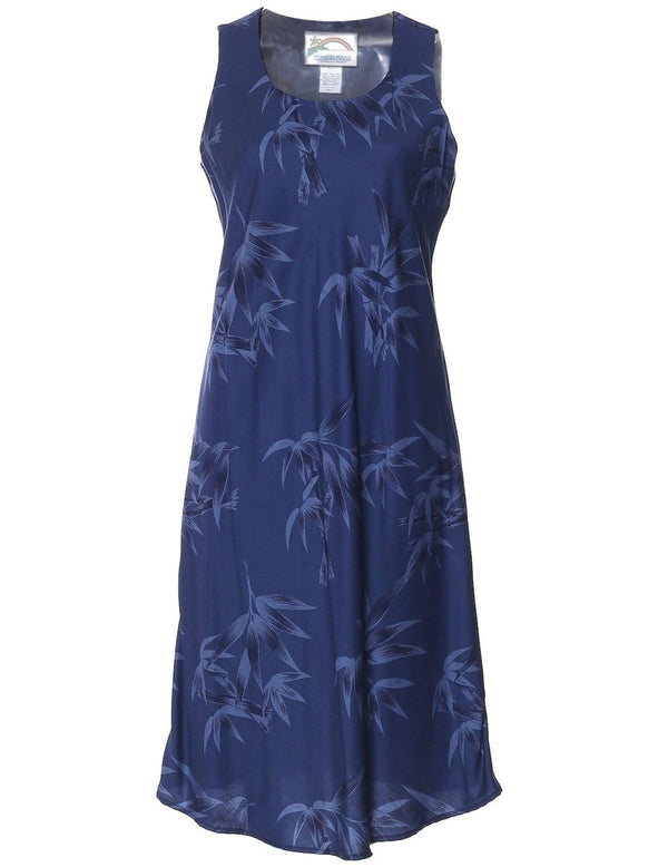 Sleeveless Knee Length Dress Bamboo Navy