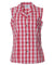 Women Sleeveless Blouse Palaka Top Red