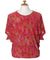 Colorado Dolman Sleeve Slit Hawaiian Blouse Top Red