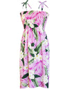 Plumeria Maile Smock Hawaiian Dress Pink