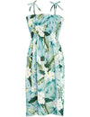 Plumeria Maile Smock Hawaiian Dress Green