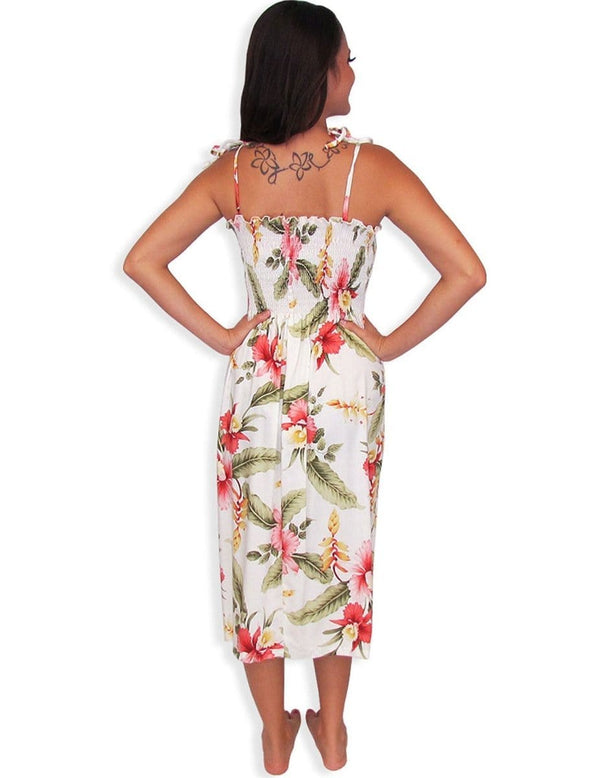 Smock Top Hawaiian Dress Orchid Pua