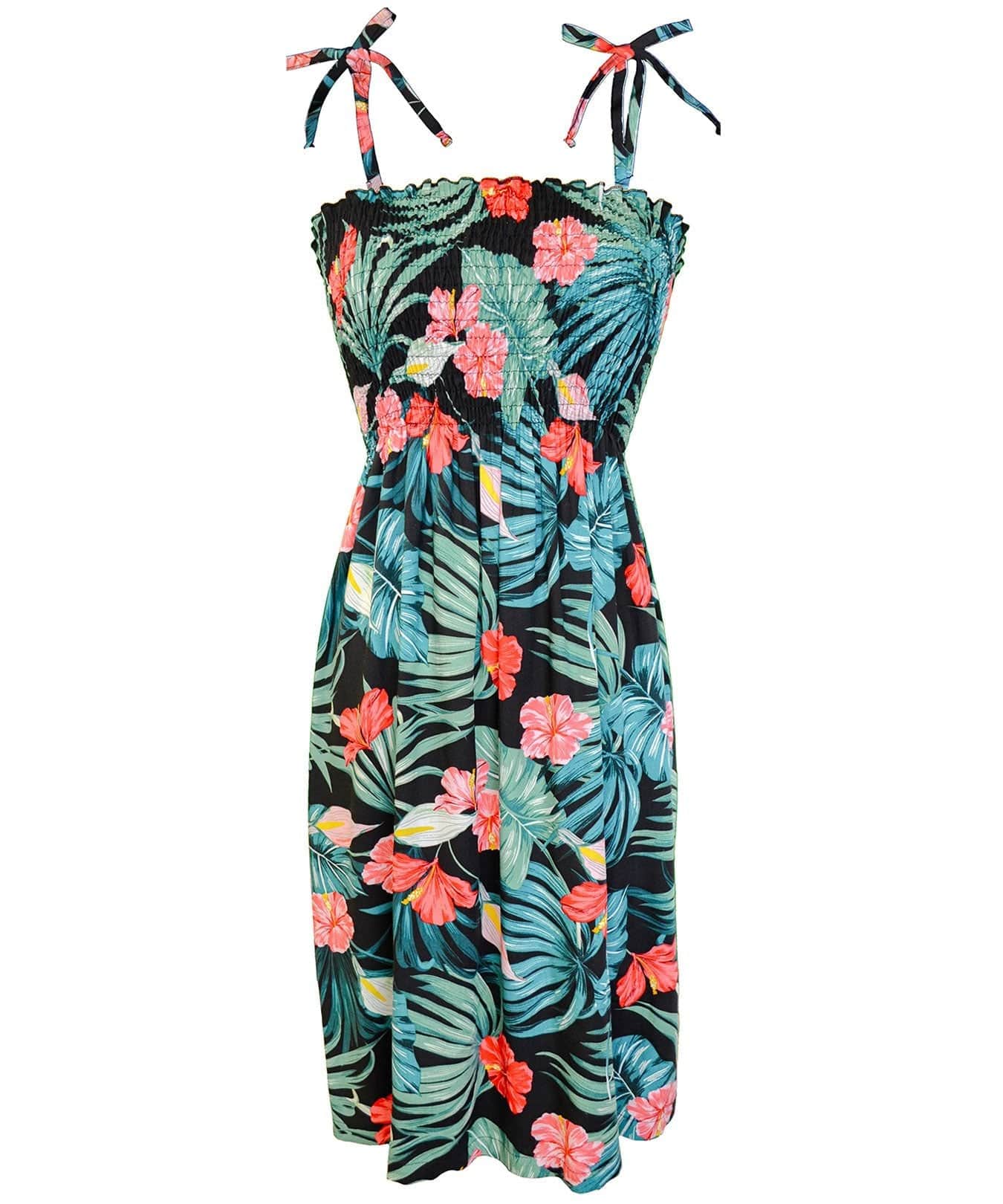 Smock Tube-Top Short Hawaiian Dress Palms Hibiscus – Shaka Time Hawaii Smock Tube-Top Short Hawaiian Dress Palms Hibiscus – Shaka Time Hawaii