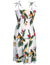 Smocked Hawaiian Dress Birds of Paradise White