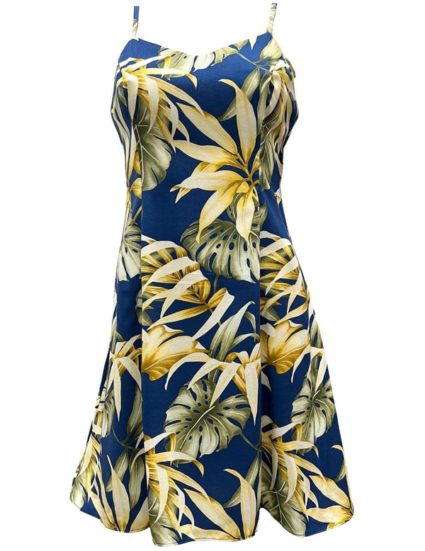 Spaghetti Straps Short Dress Rainforest Navy