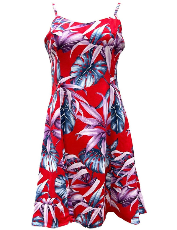 Spaghetti Straps Short Dress Rainforest Red