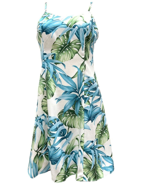 Spaghetti Straps Short Dress Rainforest White