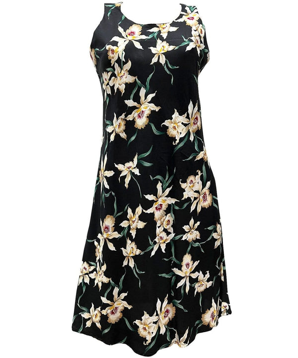 Star Orchid Midi Dress Black