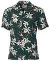 Star Orchid Hawaiian Shirt Forest Green Forest Green