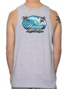 Sun-Sand-Surf Hawaiian Tank-Top Tee Ash