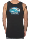 Sun-Sand-Surf Hawaiian Tank-Top Tee Black