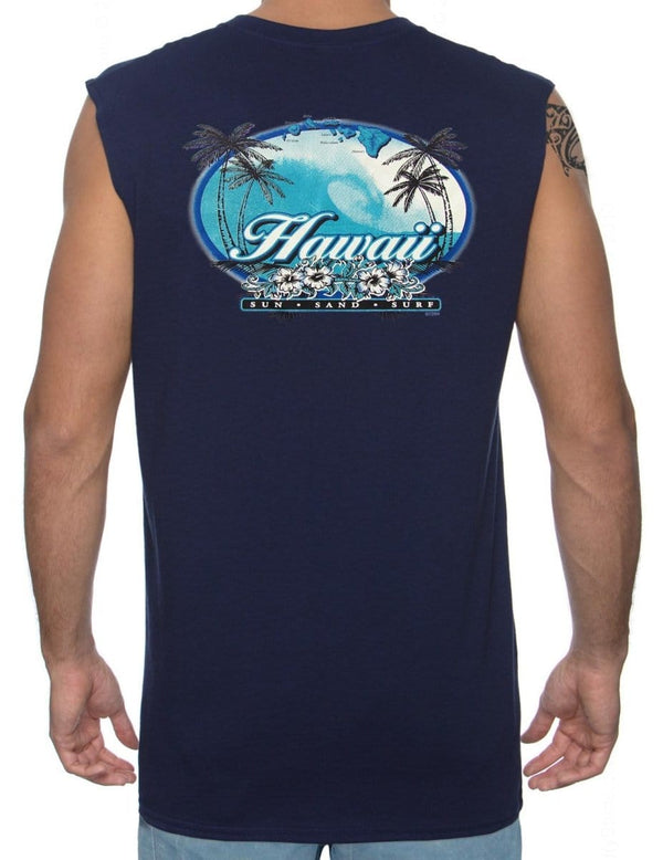 Sun-Sand-Surf Men's Muscle T-Shirt Navy