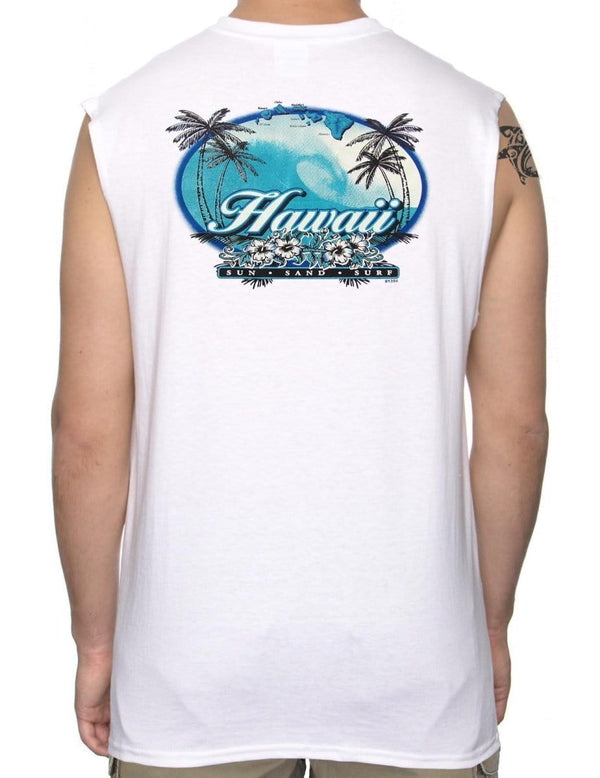 Sun-Sand-Surf Men's Muscle T-Shirt White