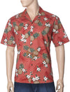 Sunny Pineapples Aloha Shirt Rust
