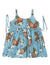 Sunny Pineapples Girls Sundress Light Blue KY