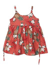Sunny Pineapples Girls Sundress Rust KY