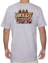 T-Shirt Tee Surfers Woody Station Wagon Car Ash