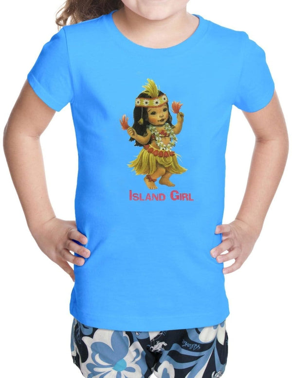 T-Shirt for Children Island Hula Princess Blue