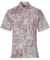 Tapa Honu Mosaic Dress Aloha Shirt Red RJC