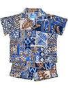 Tapa Honu Toddler Boy's Clothes Set Blue
