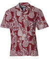 Tapa Pineapples Hawaiian Shirt Waimea Casuals Red