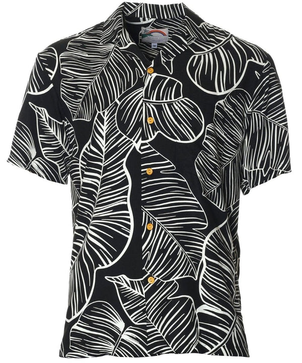 Taro Leaf Resort Hawaiian Shirt Black