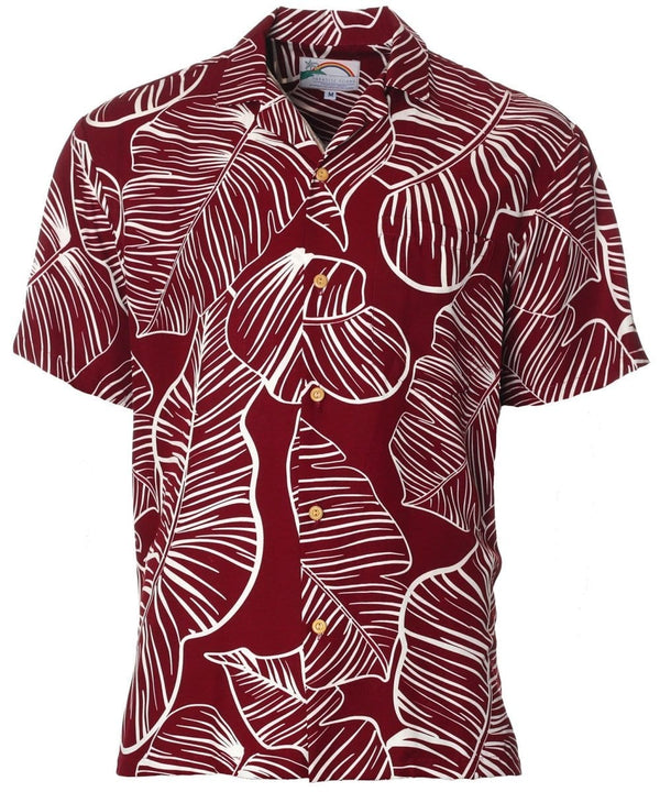 Taro Leaf Resort Hawaiian Shirt Red