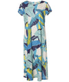 Maxi Long Knit Hawaiian Dress Plantation with Sleeves White