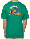 The Big Kahuna Waves Men T-shirt Green Shaka Time Hawaii