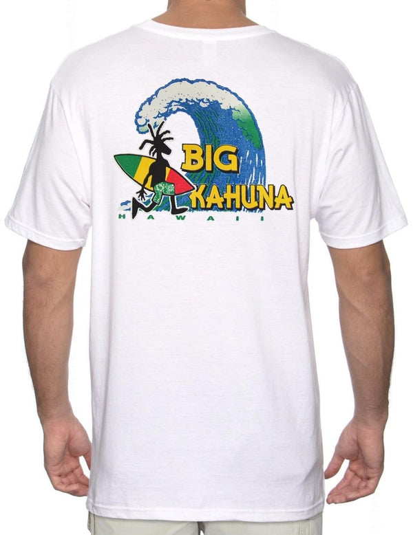 The Big Kahuna Waves Men T-shirt White Shaka Time Hawaii