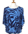 TIARE Blouse Caftan Poncho Tunic Blue