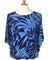 TIARE Blouse Caftan Poncho Tunic Blue