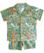 Toddler Boy's Hawaiian Clothes Set Surfer Tapa Sage