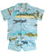 Spitfire Pacific Airplanes Toddler Boy's Hawaiian Clothes Set Blue
