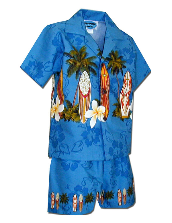 Classic Surfing Boards Boys Toddler Clothes Set Blue Pacific Legend