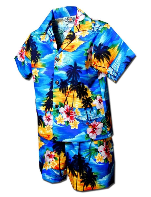Toddler Clothes Set Sunset Hawaiian Islands Blue Pacific Legend