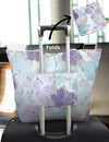 Modern Hibiscus Foldable Tote Handbag Purse