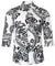 Tribal Polynesian 3/4 Sleeves Hawaiian White Shirt White