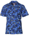Tribal Tapa Land Hawaiian Shirt Blue