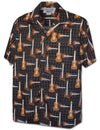 Tribal Ukulele Aloha Shirt Black Pacific Legends
