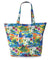 Tropical Aloha Deluxe Foldable Tote Bag Blue