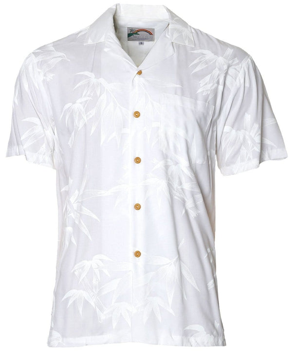 Tropical Bamboo White Shirt White