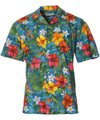 Tropical Garden Waimea Casuals Aloha Shirt Teal