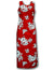 Tropical Hibiscus Sleeveless Long Maxi Dress Red Pacific Legends