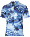 Tropical Island Diamond Tiki Hawaiian Shirt Blue