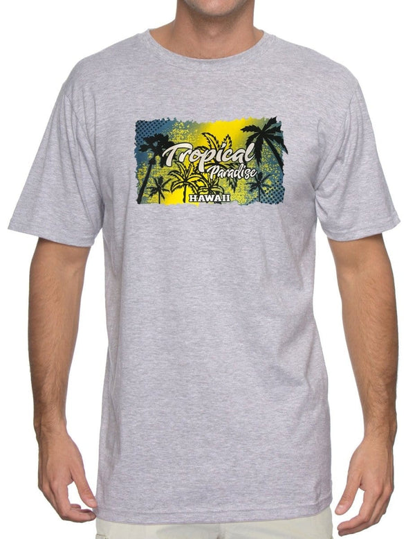 Tropical Paradise Hawaii T-Shirt Ash