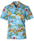 Tropical Pole Christmas Aloha Shirt Sky Blue