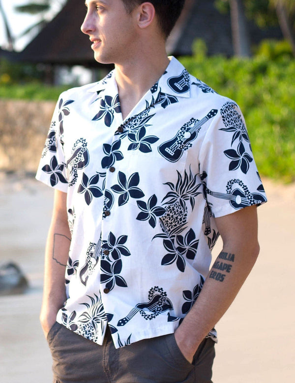 Ukulele Pineapples Hawaiian Shirt